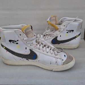 Nike Blazer Mid '77 Paint Splatter White Leather Men's 10.5